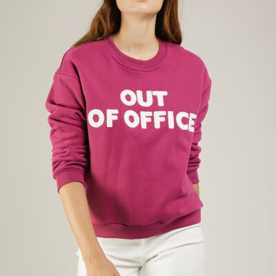 STAYCATION - Sweat en coton avec inscription "OUT OF OFFICE"