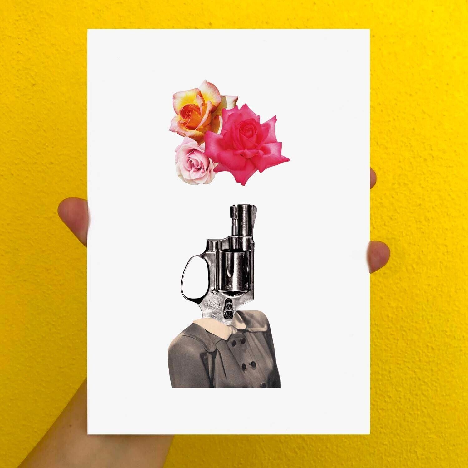 realizza stampe di collage artistici e non di guerra