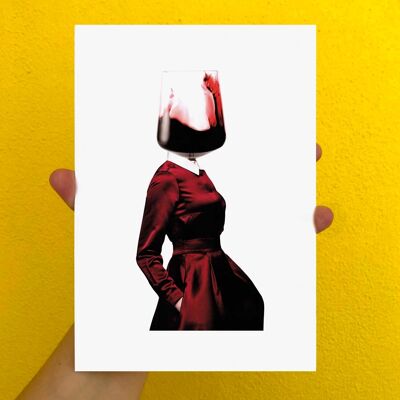 wine o clock collage print