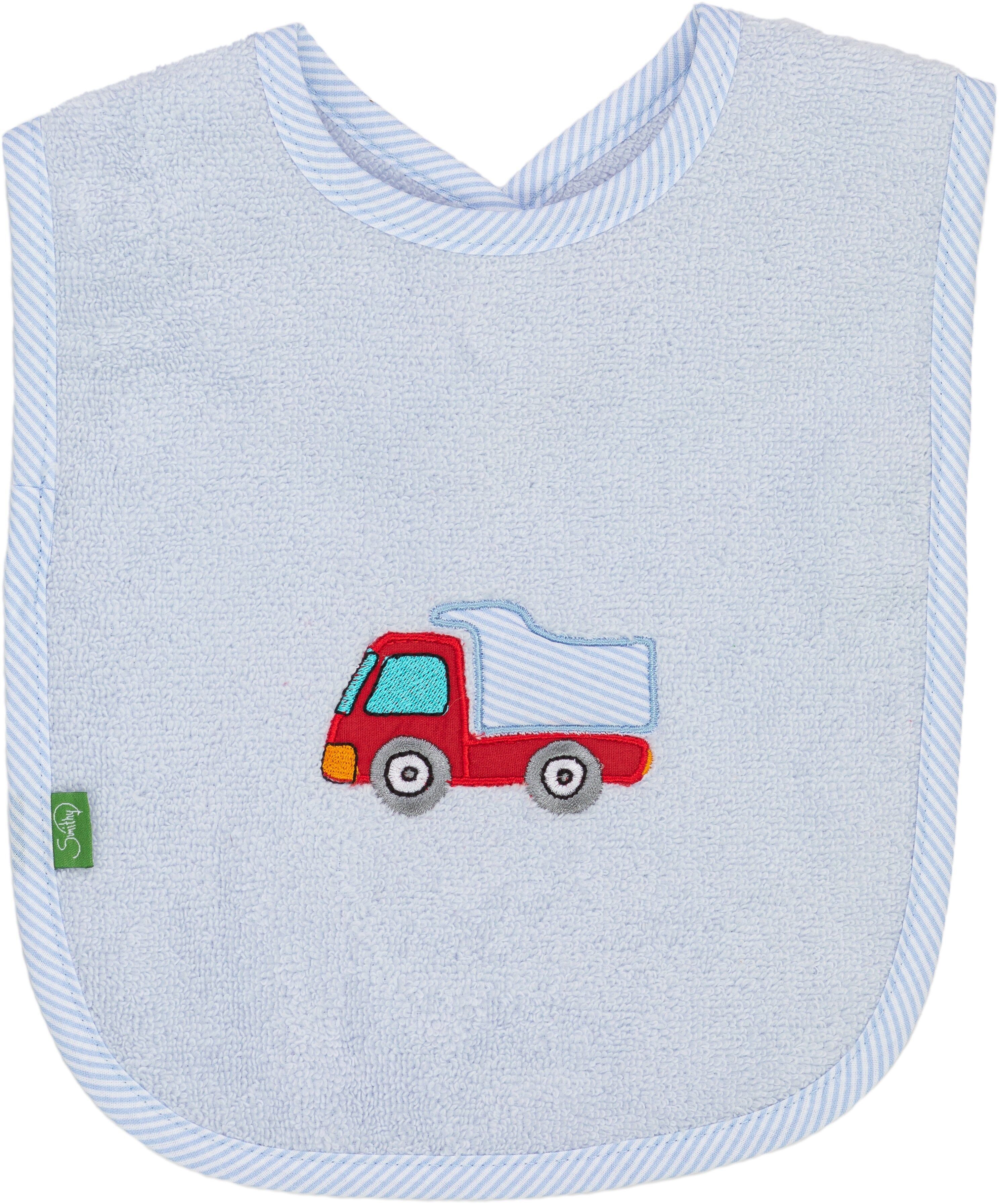 Lätzchen mit Laster, hellblau