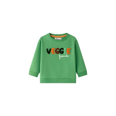 Green Brushed Long Sleeve Baby Boy Sweatshirt