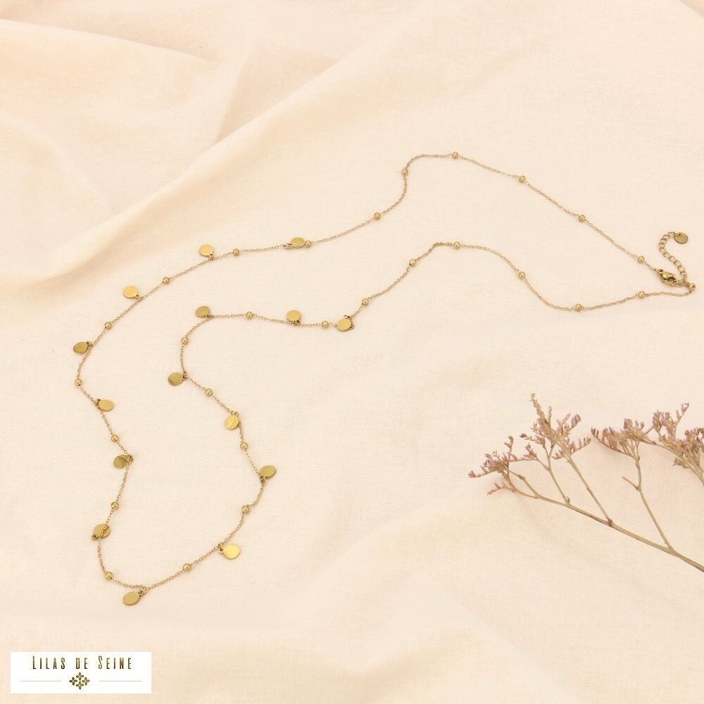 Choker-Halskette aus Edelstahlpellets 0123623