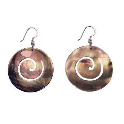 Real mother-of-pearl jewelry, earrings LIVESKRAFT