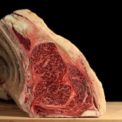 Raw Baltic black rib steak
