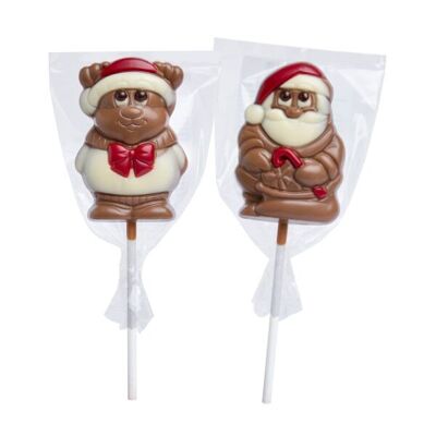 SUCETTE EN CHOCOLAT NOËL ASSORTIE 30g - Présentoir de 28 sucettes