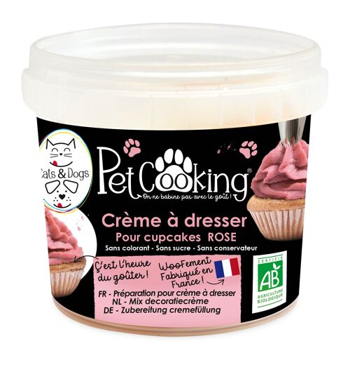 Mix Crème à dresser rose pour cupcakes 150g
