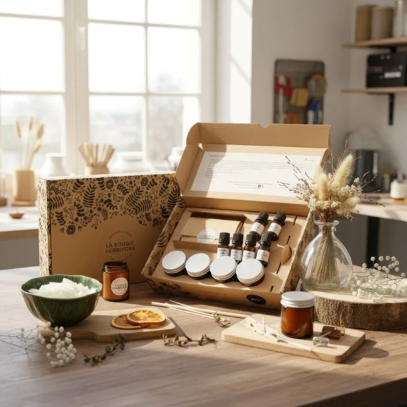 DIY Box: Kit for making your own candles (Wood) | LA BOUGIE HERBIVORE - Handmade