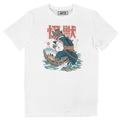 T-shirt Kaiju Samurai - T-shirt con stampa Godzilla e Katana