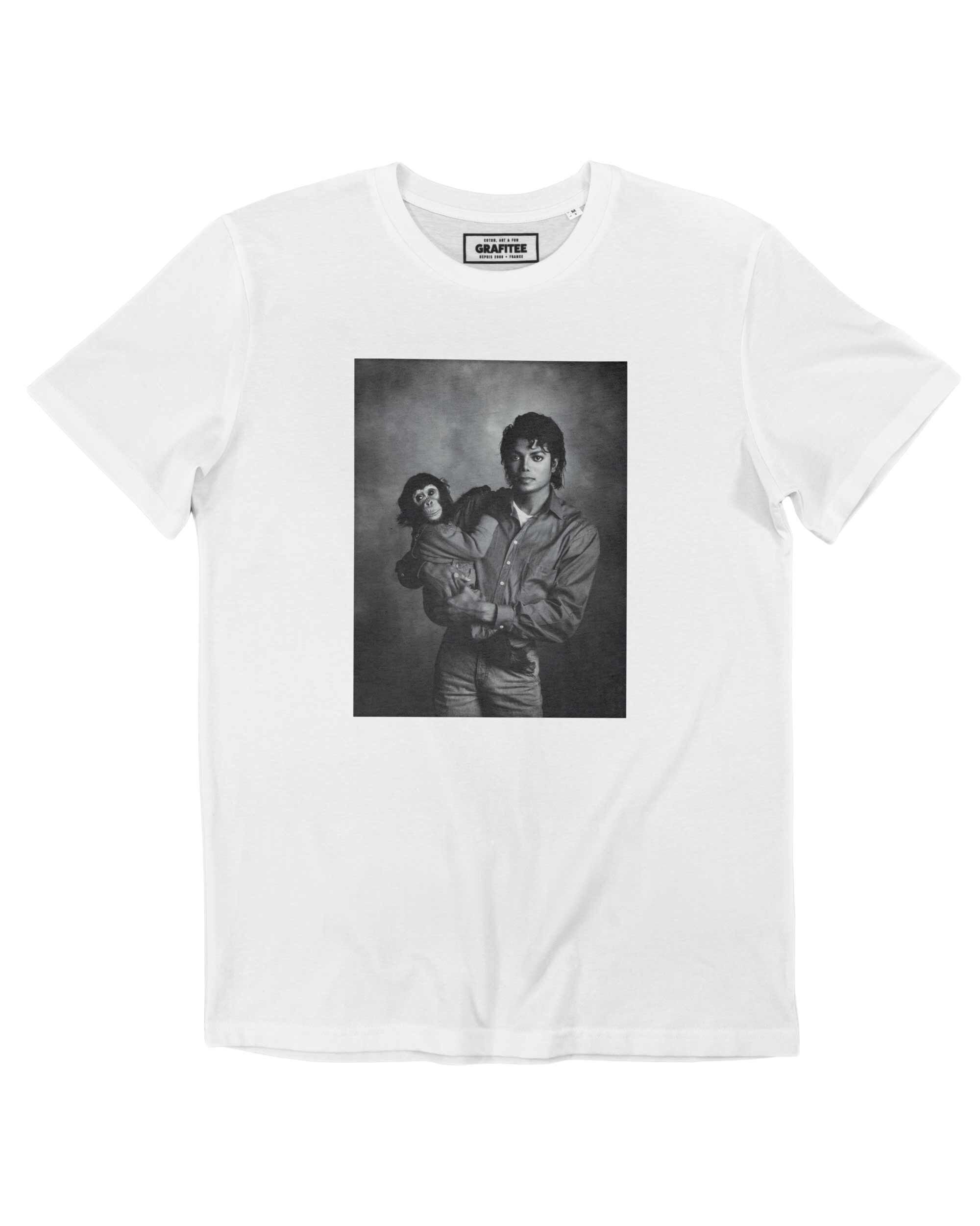 T-shirt MJ X Monkey - T-shirt con foto di celebrità e animali