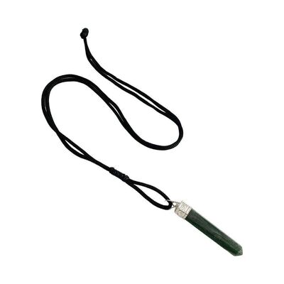 Pendentif crayon, aventurine verte, 25-30 mm