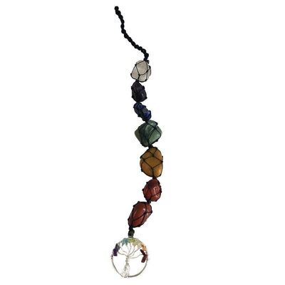 Vie Naturals Chakra Hanging with Tree of Life Pendant, 30mm