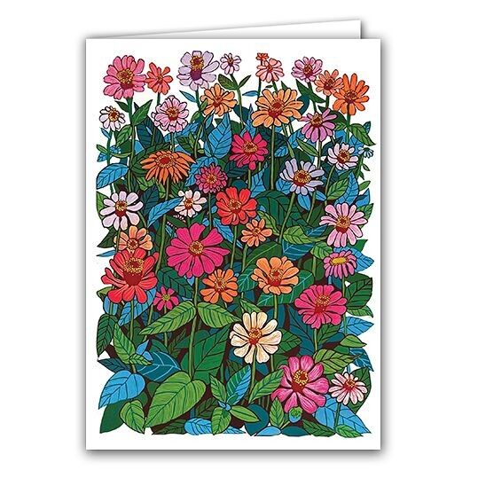 Biglietto di auguri vuoto - Zinnie