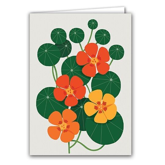 Biglietto di auguri vuoto - Nasturzio