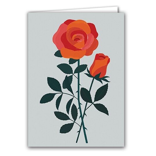 Tarjeta de felicitación en blanco - Rosa