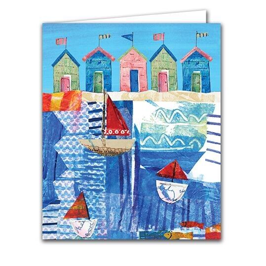 Tarjeta de felicitación en blanco - Paisaje marino