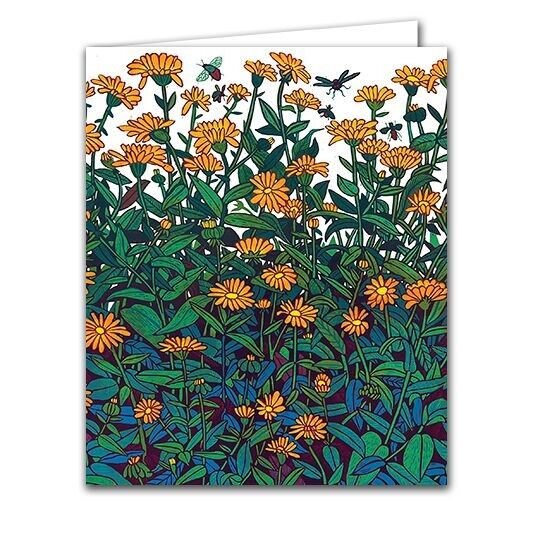 Biglietto di auguri vuoto - Calendula