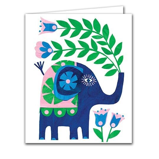 Biglietto di auguri vuoto - Elefante popolare