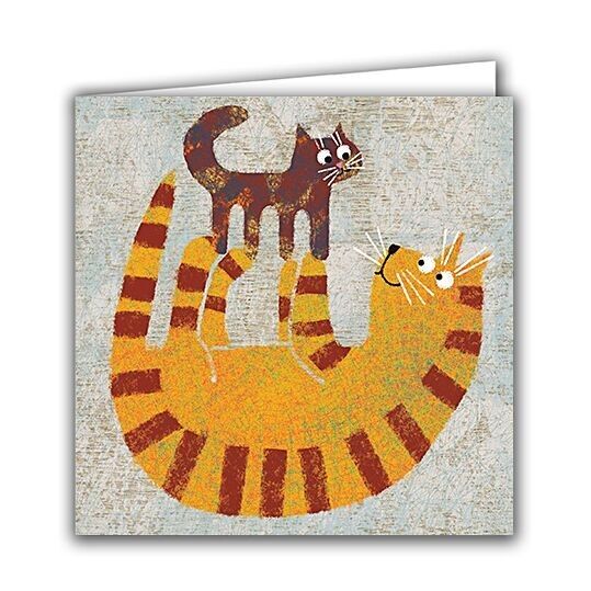 Biglietto di auguri vuoto - Gatto e gattino