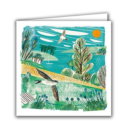 Carte de vœux vierge – Martinets de maison