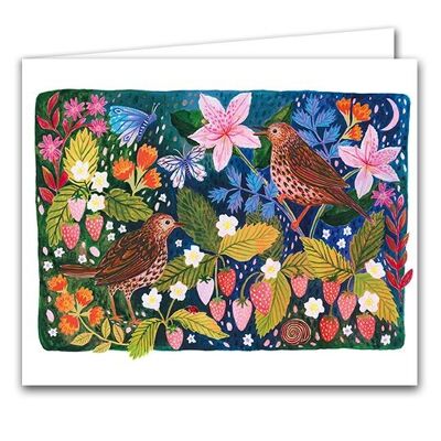Carte de vœux vierge – Le voleur de fraises