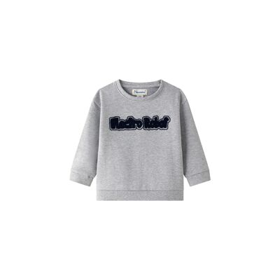 Sweat-shirt gris à manches longues pour bébé garçon