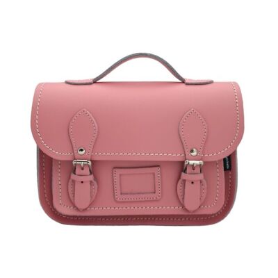 Leather Midi Satchel - Classic Green