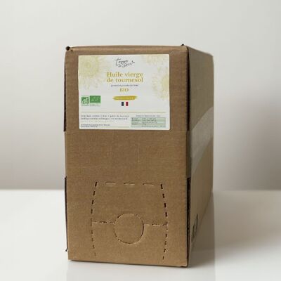 BIB 10l Olio di Girasole Linoleico Vergine Biologico Francia*
