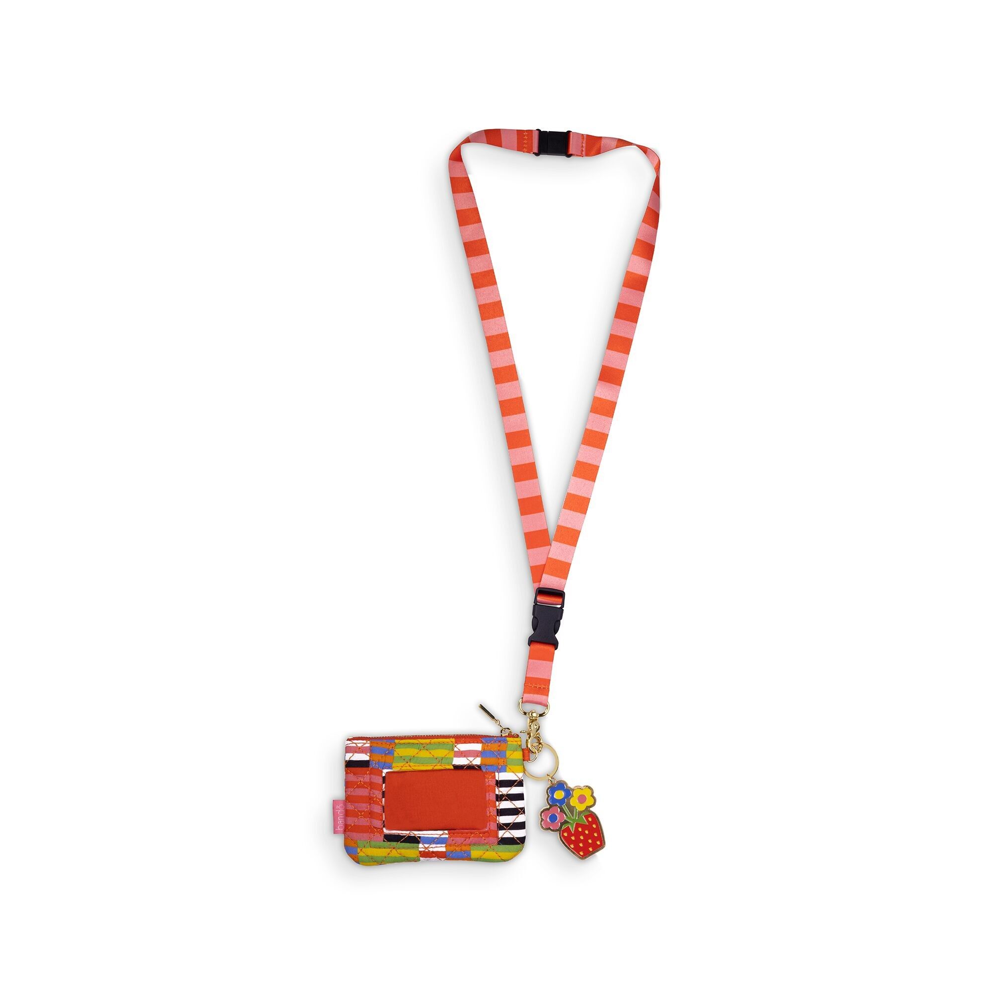 Lanyard con identificazione tramite zip, striscia nera