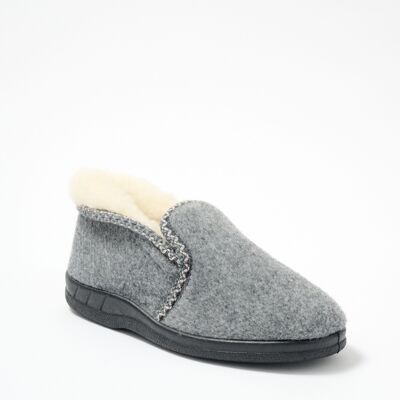 Pantofole miste alte con imbottitura in lana, larghezza comfort
