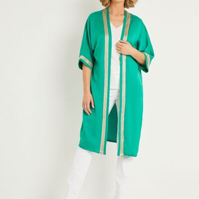 Veste longue fluide détails chic