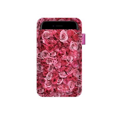 Valentine Roses Smartphone Case In Anthracite Felt Bertoni