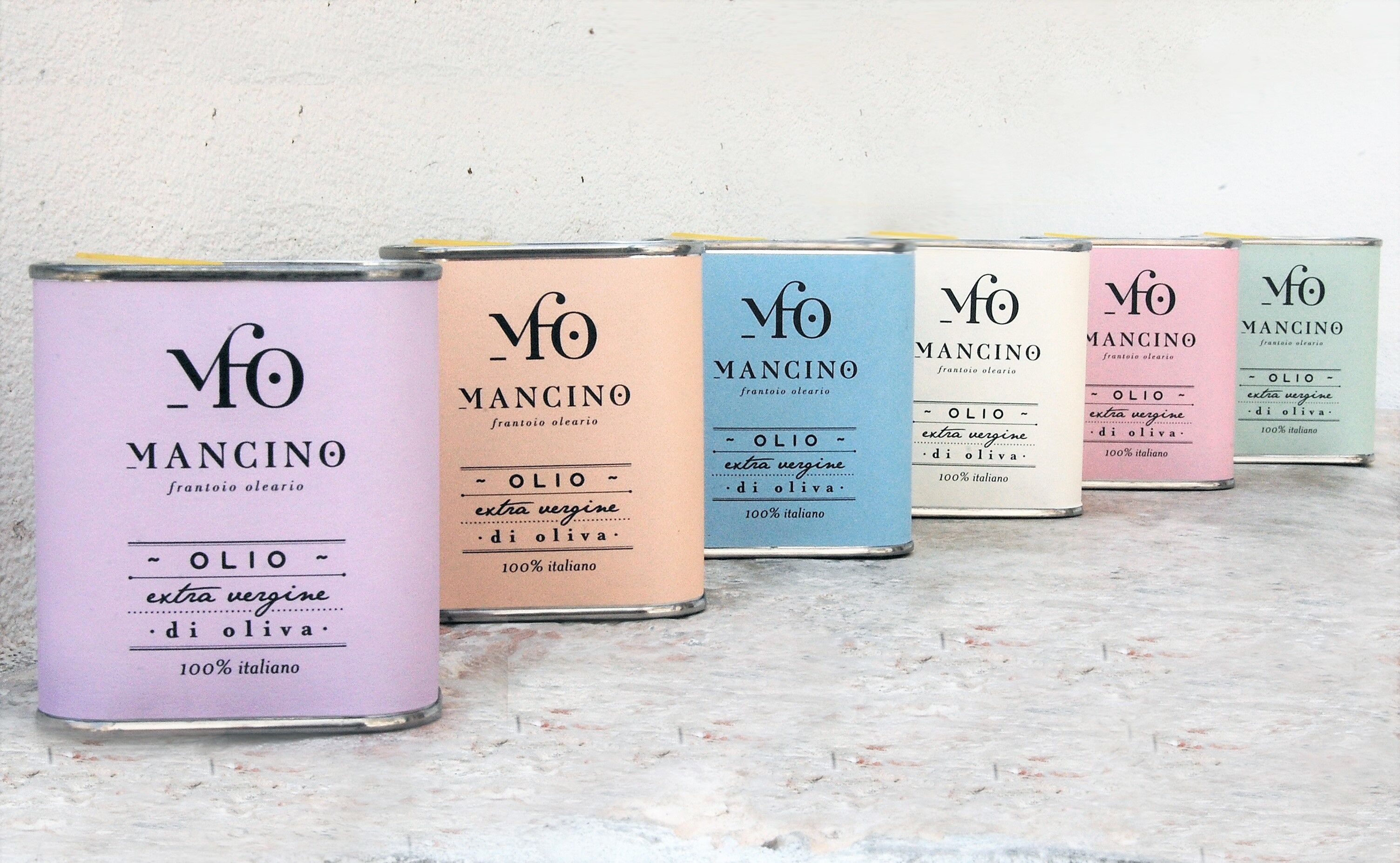 Olio extra vergine di oliva, lattine colorate, 100 ml