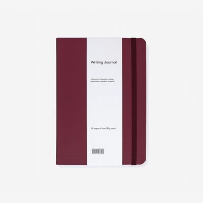 Burgundy Writing Journal, Writing Prompt Guide