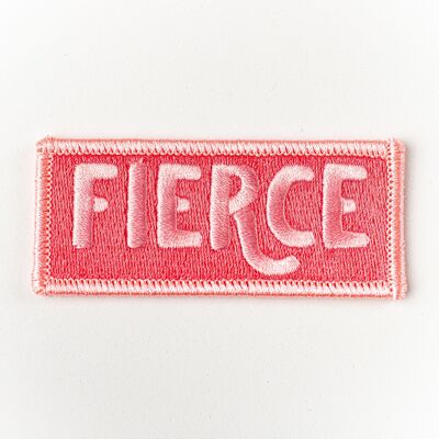 Fierce Embroidered Patch Pink