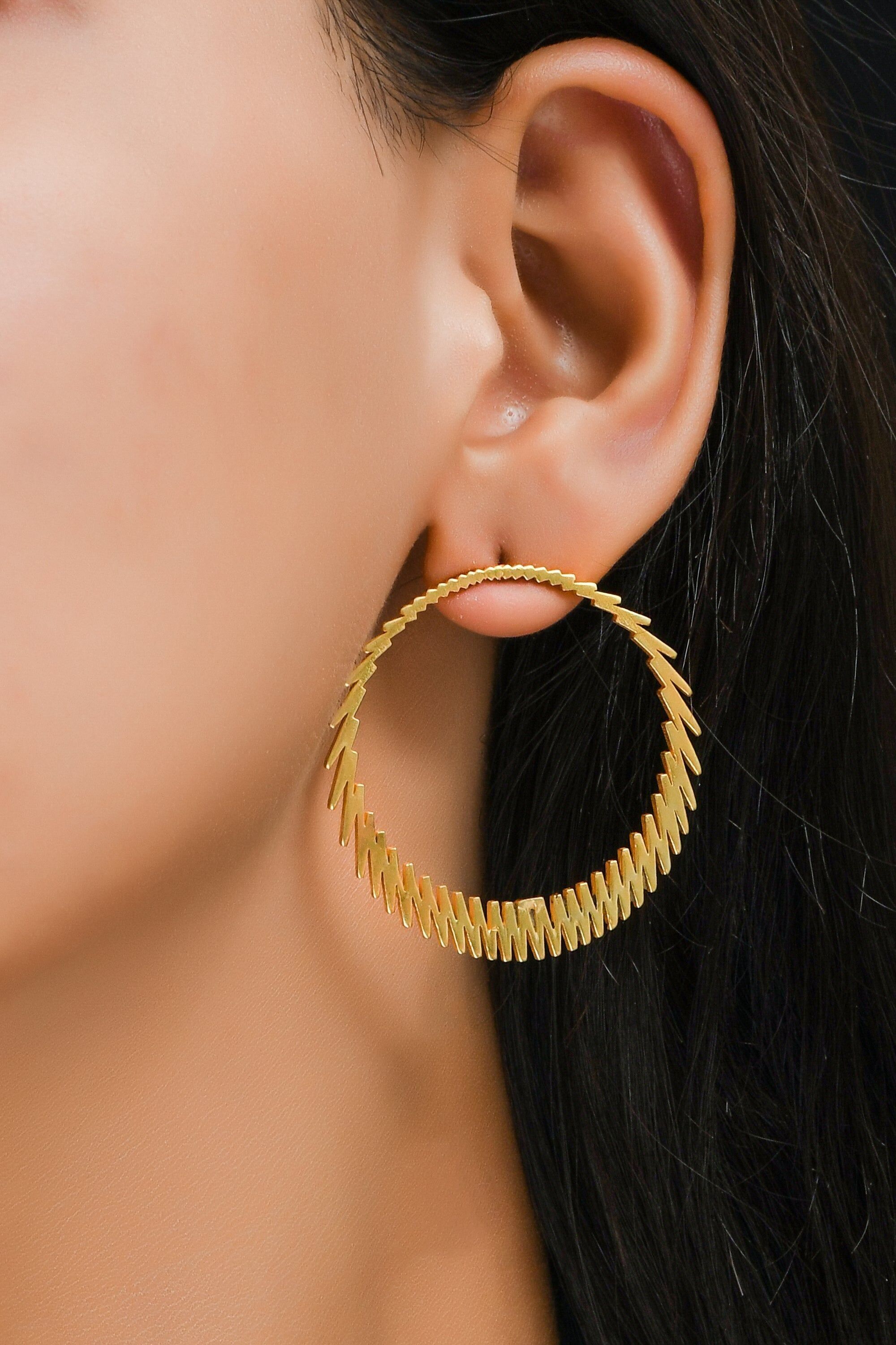 Orecchini a cerchio Thunder grandi