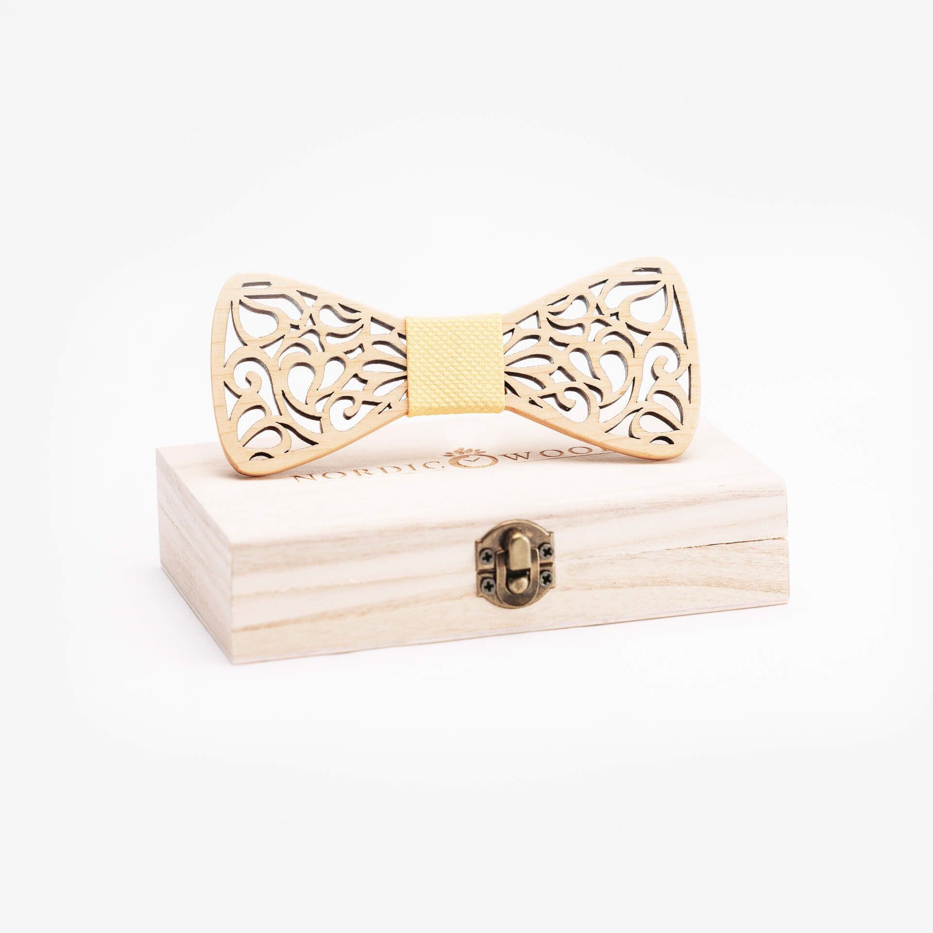 Noeud Papillon en Bois - Kauri Jaune