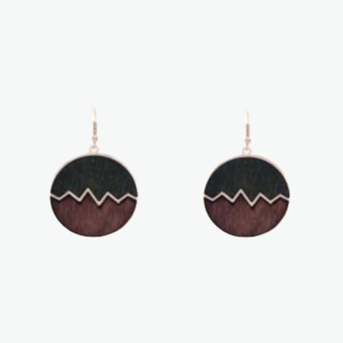 Boucles D'oreilles en Bois - Moon