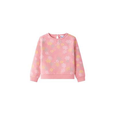 Pink Printed Long Sleeve Sweatshirt for Baby Girls