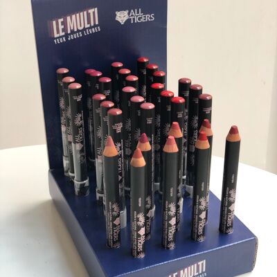 NOUVEAU ! Pack MULTI - 24 crayons makeup multi-usage yeux joues lèvres (8 couleurs)