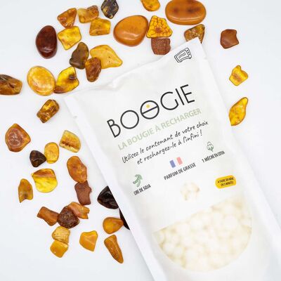 Recharge Bougie Parfumée Ambre - Cire végétale
