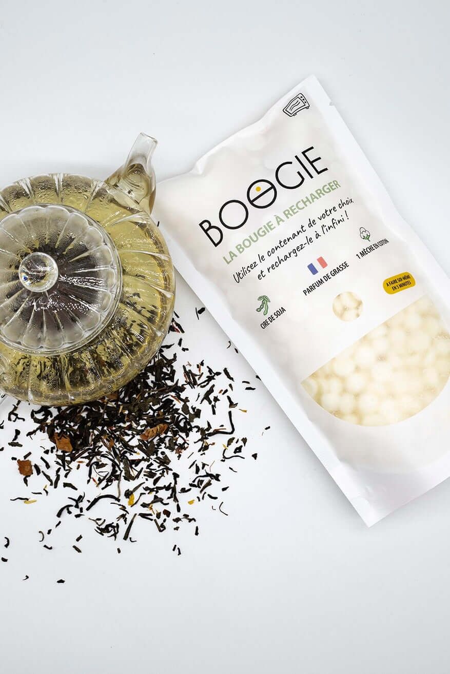 Ricarica candela profumata al tè verde - Cera vegetale