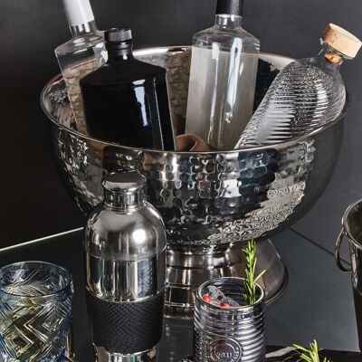 Shaker à cocktail Mixology avec finition argentée