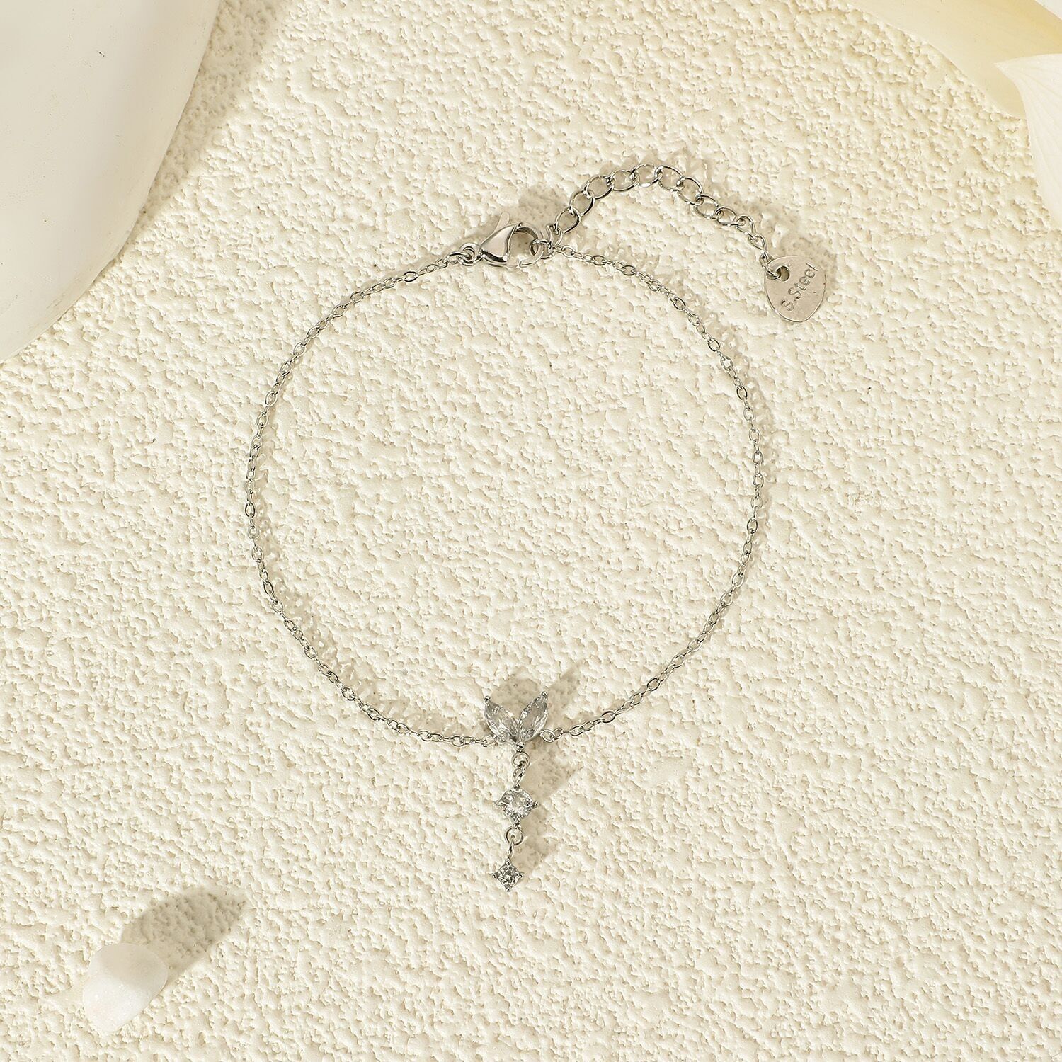 Pendenti con strass per bracciale a catena in argento