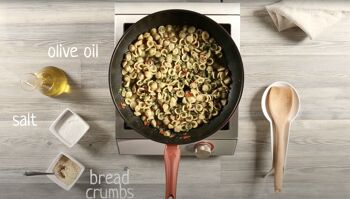 Orecchiette au brocoli, pâtes italiennes coupées en bronze prêtes à cuire avec assaisonnement - 3 portions 8
