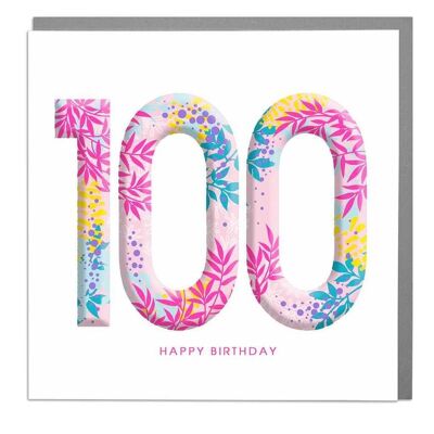 100th Happy Birthday Card