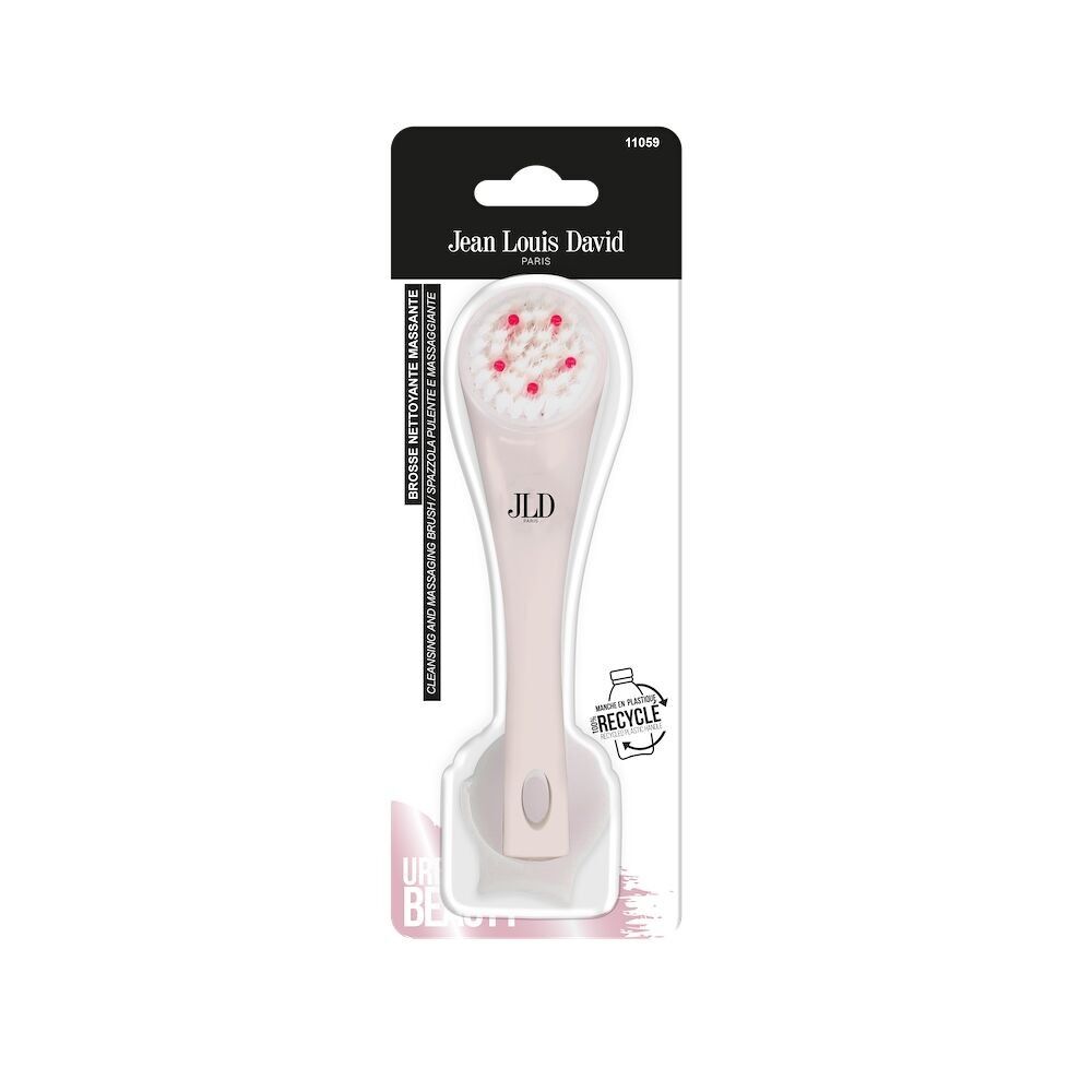 JEAN LOUIS DAVID - SPAZZOLA MANUALE PER PULIZIA E MASSAGGIO IN PLASTICA RICICLATA