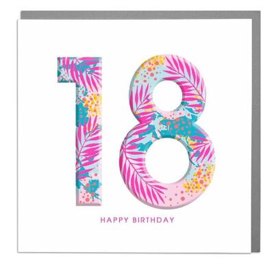 18th Happy Birthday Card