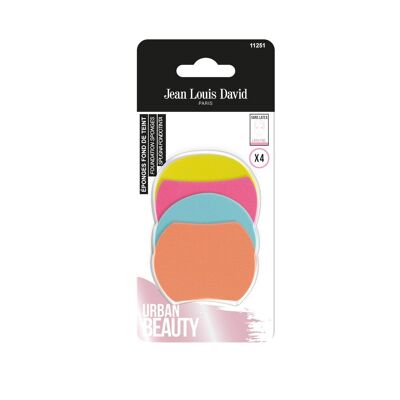 JEAN LOUIS DAVID - LOT DE 4 ÉPONGES À MAQUILLAGE SANS LATEX