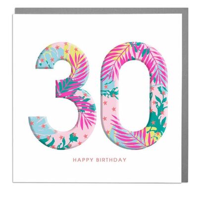 30th Happy Birthday Card