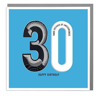 30th Happy Birthday Card 2